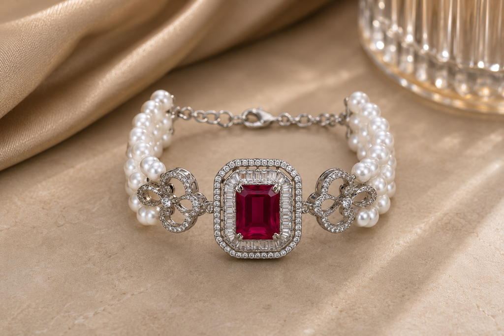 Rouge Élégance Bracelet