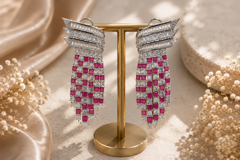 Rosé Cascade Earrings