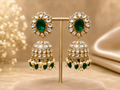Zaria Emerald Jhumkas