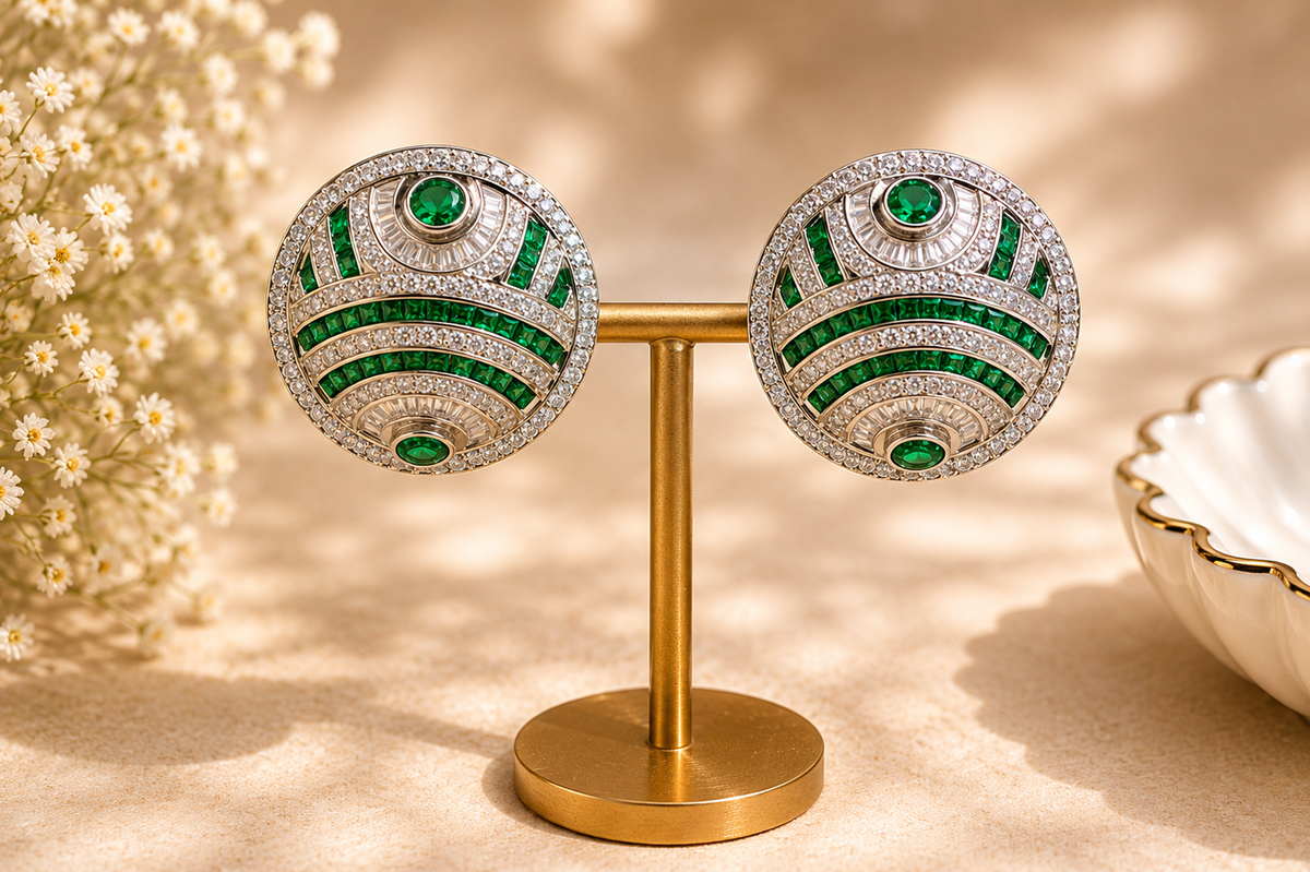 Emerald Eclipse Earrings