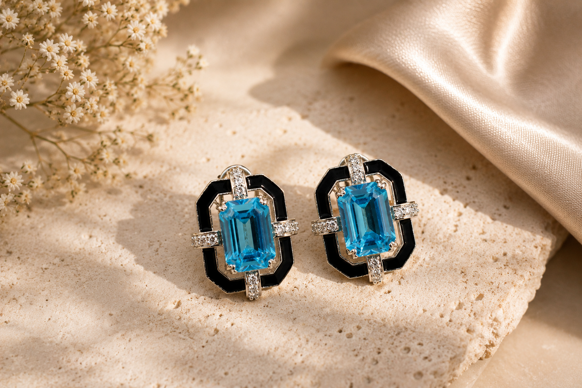 Azure Noir Earrings