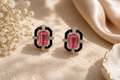 Rosé Noir Earrings