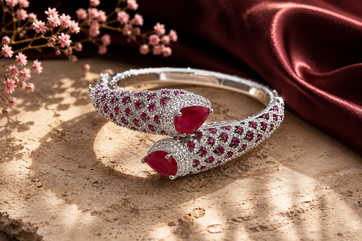 Crimson Serpentine Cuff