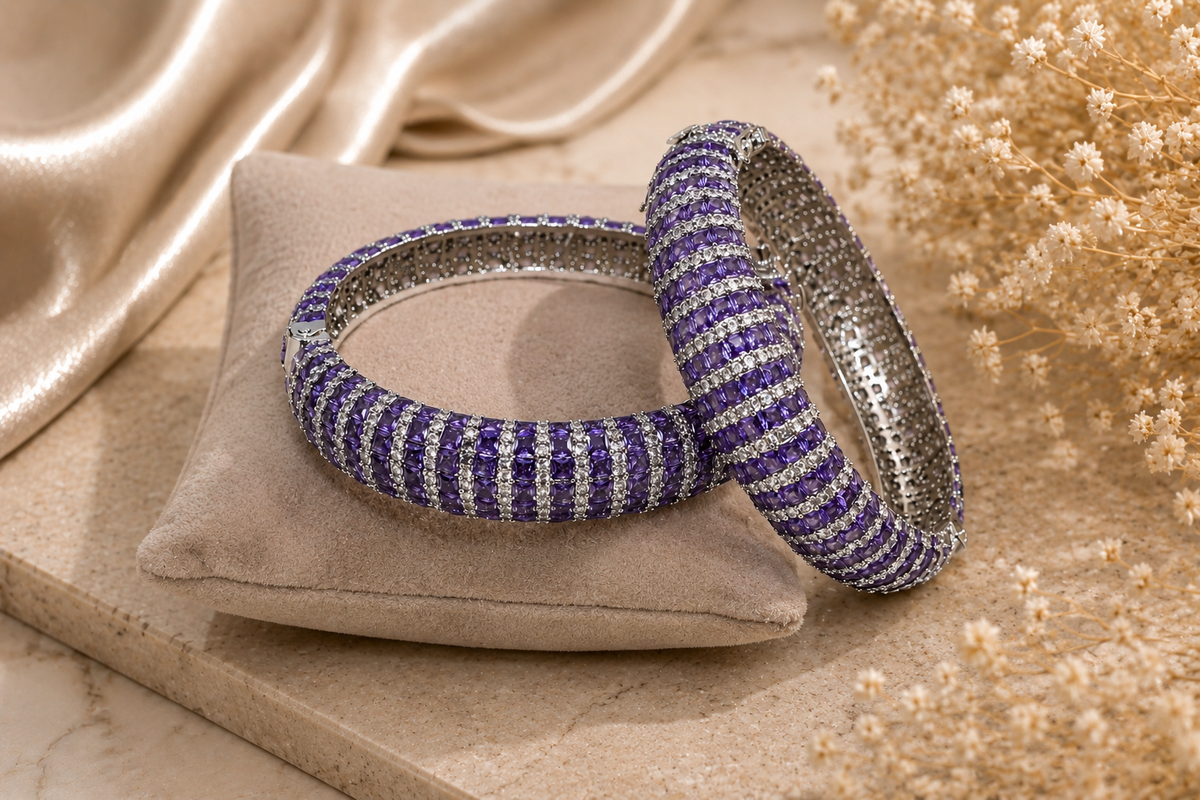 Noor Améthyste Bracelet (Pair)