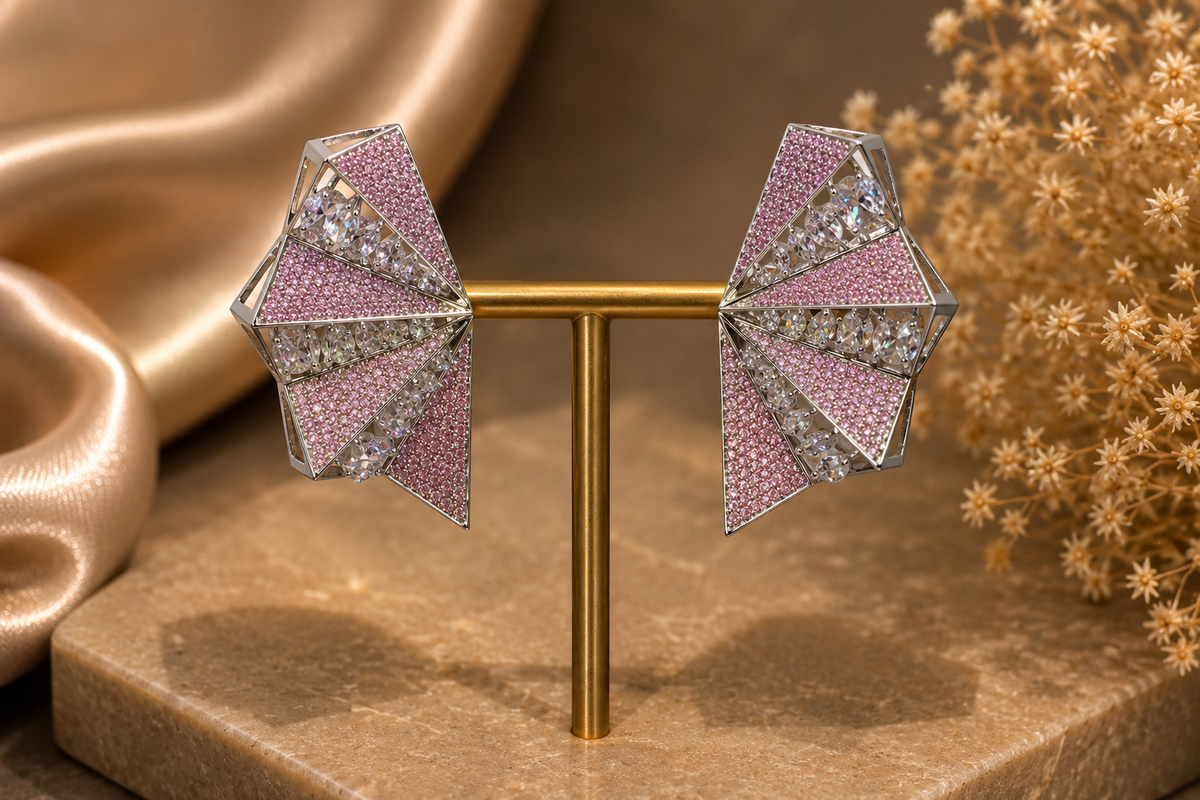 Rosé Prism Earrings