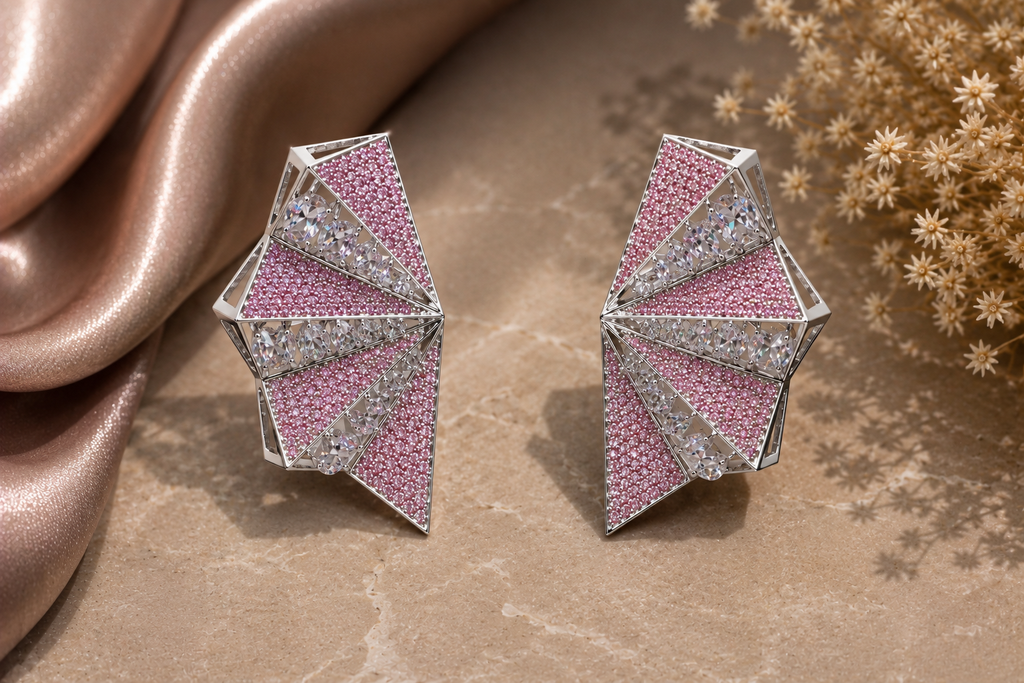 Rosé Prism Earrings