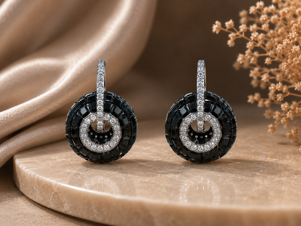 Noir Halo Earrings