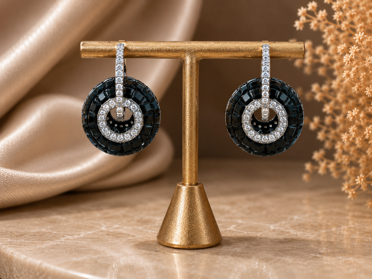 Noir Halo Earrings