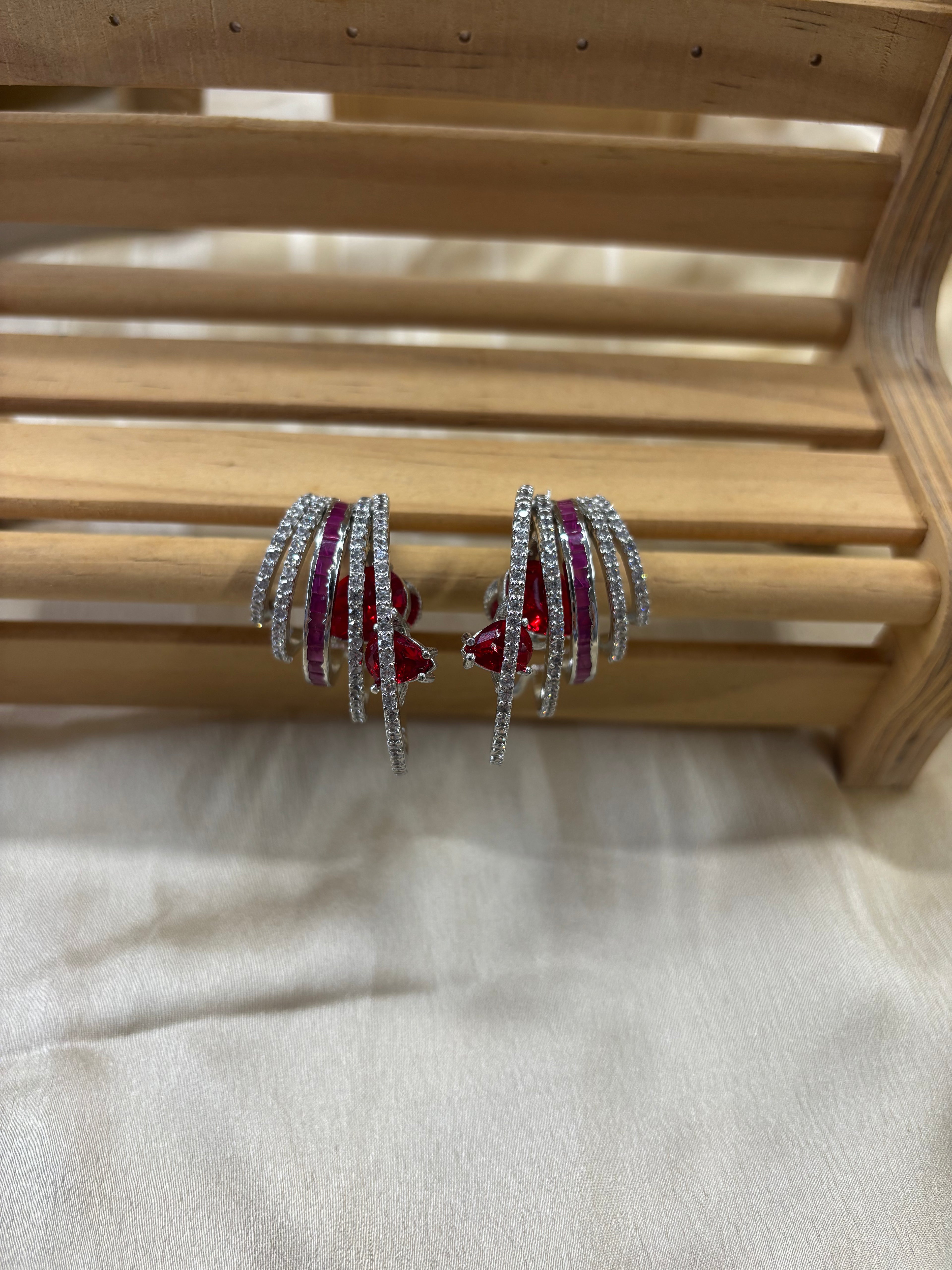 Flicker Earrings Ruby