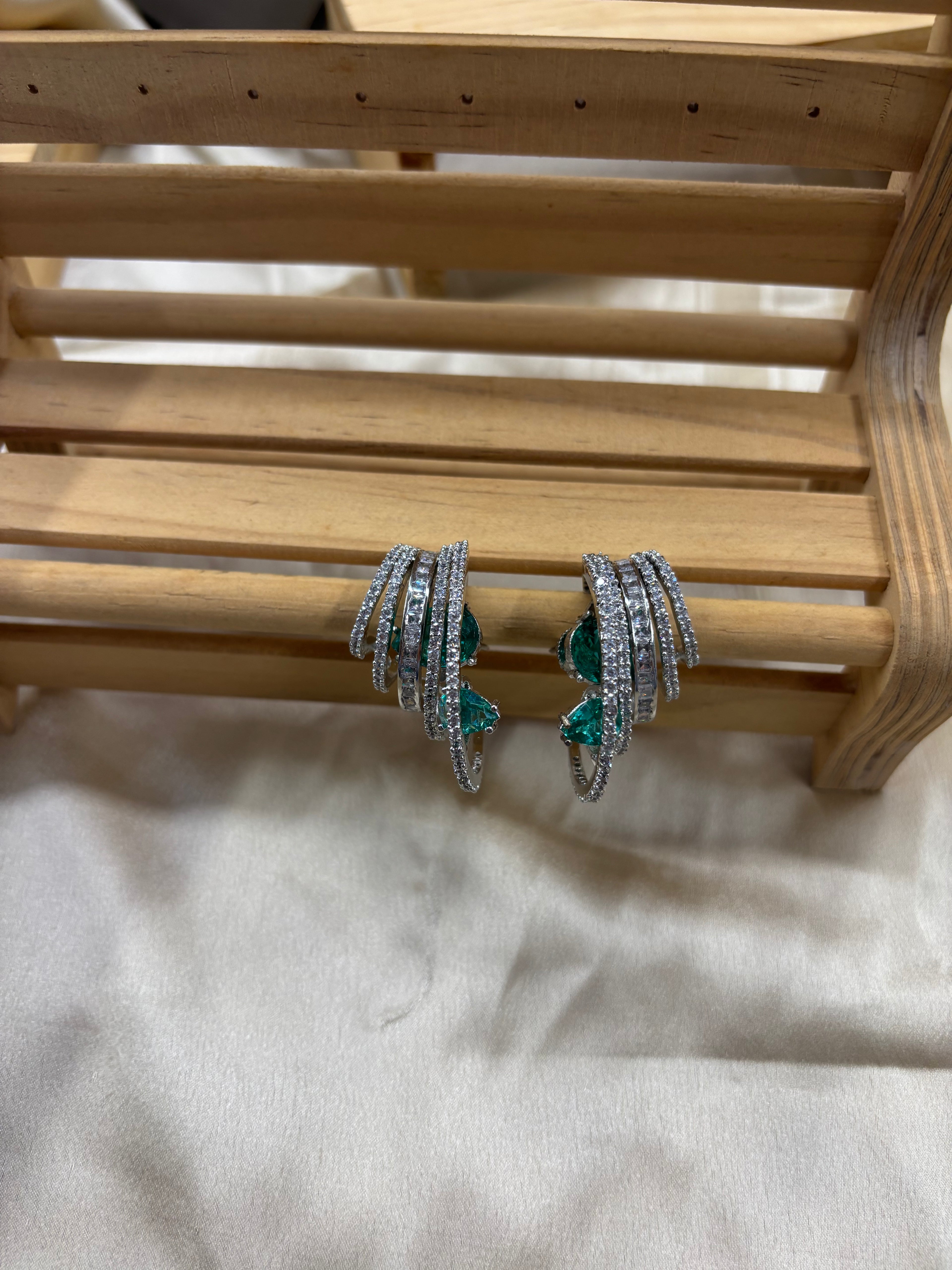 Flicker Earrings Emerald