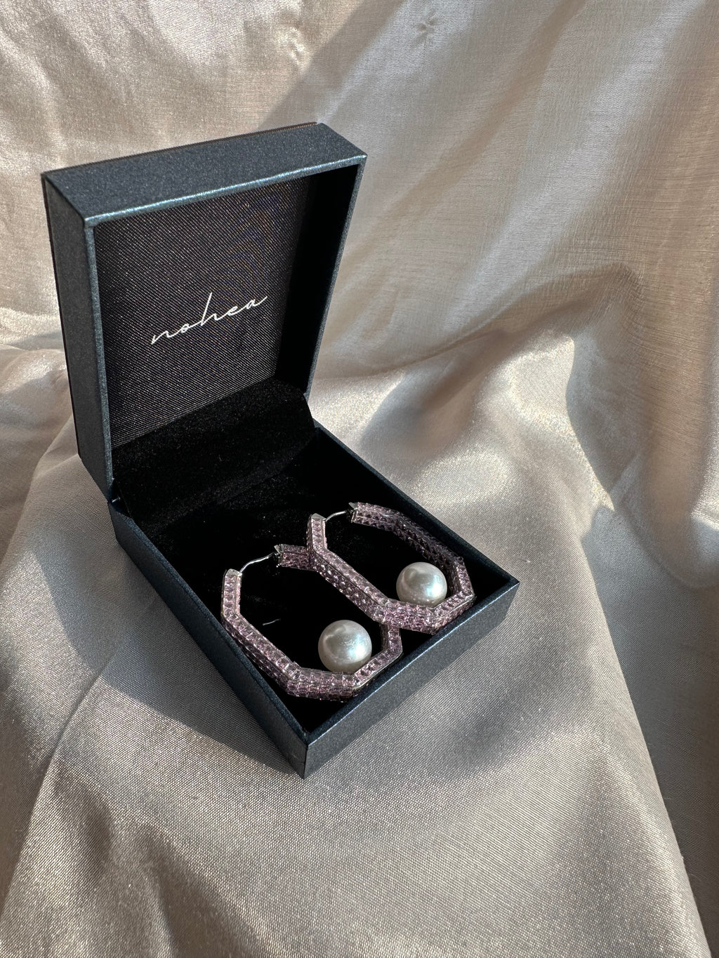 Pink Hoop Earrings