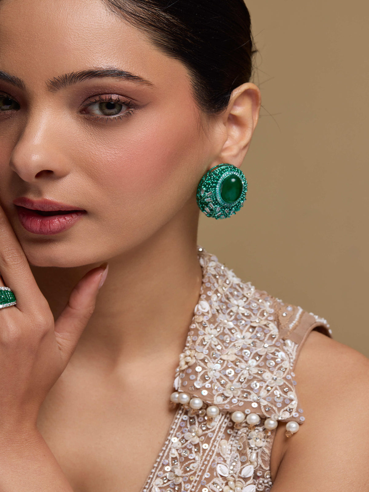 Adira Green Studs