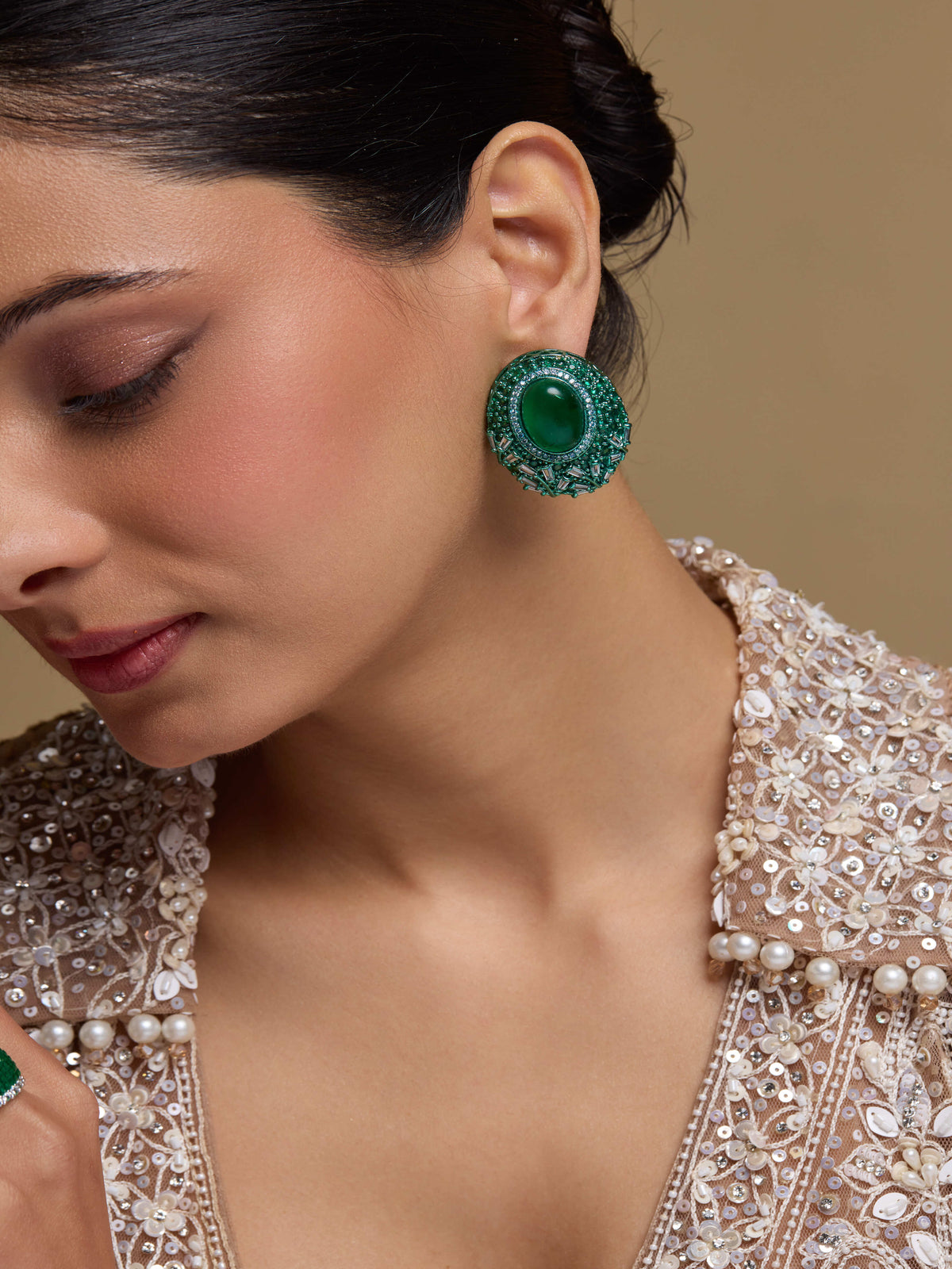 Adira Green Studs