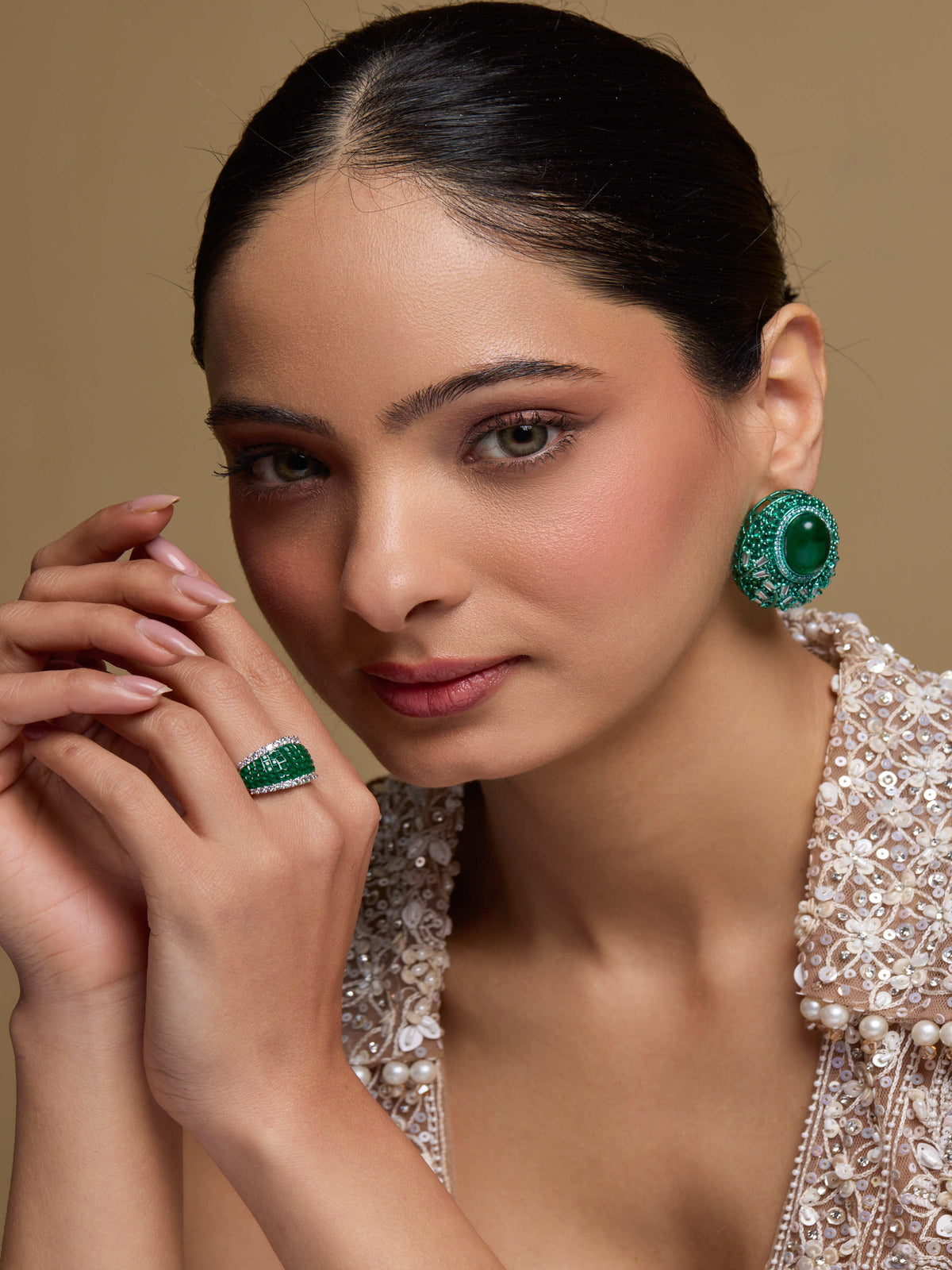 Adira Green Studs