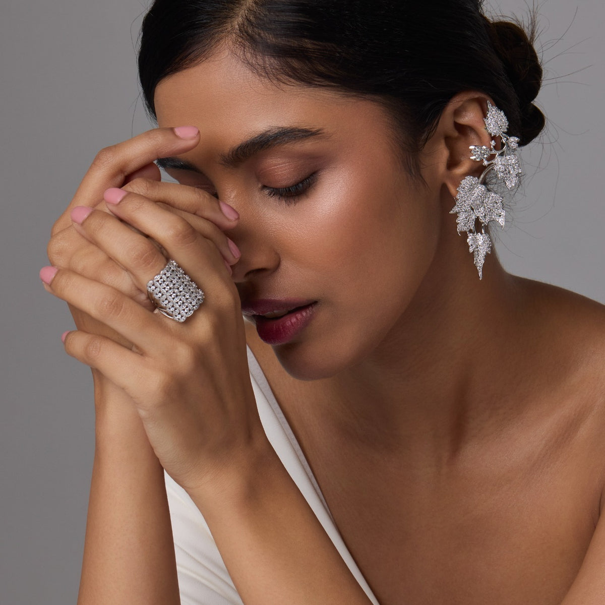 Ivory Vine Ear Cuffs