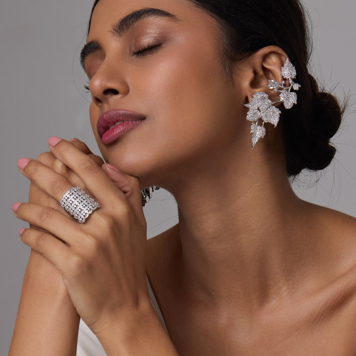 Ivory Vine Ear Cuffs