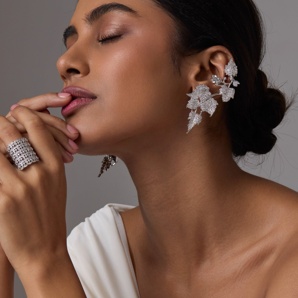 Ivory Vine Ear Cuffs