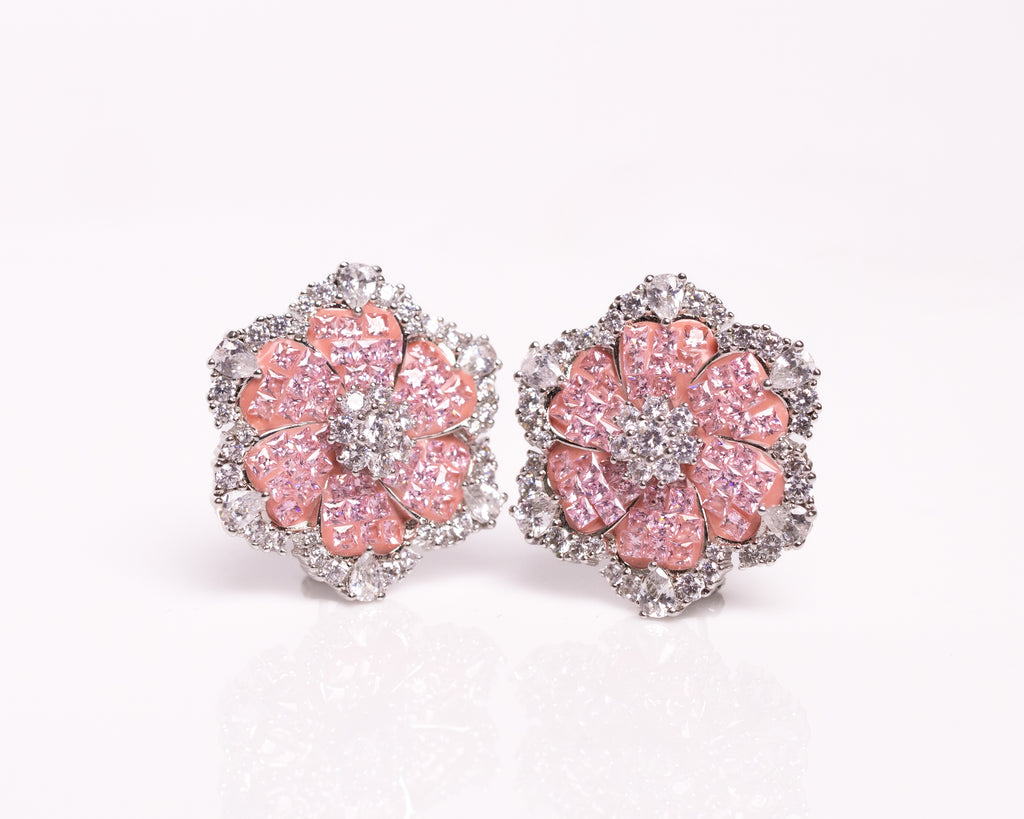 Pink Cosmas Studs