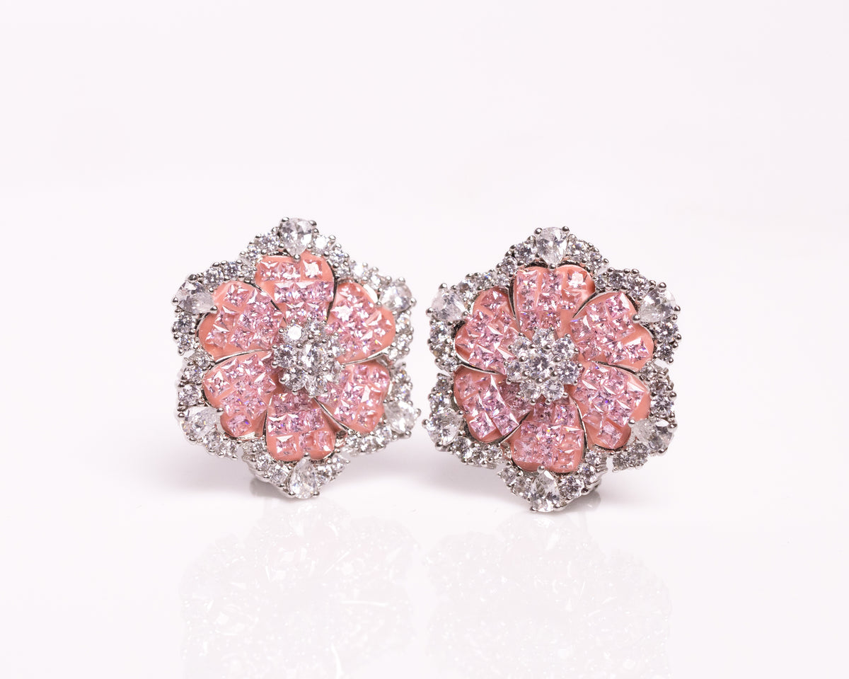 Pink Cosmas Studs
