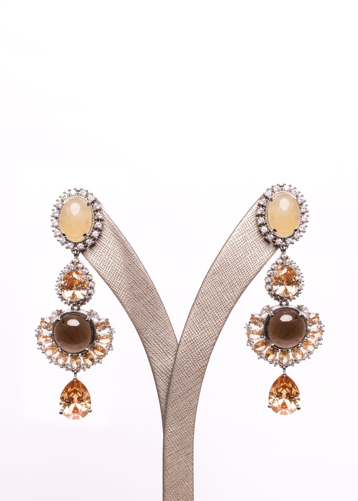 Gemstone Tear Drop Earrings