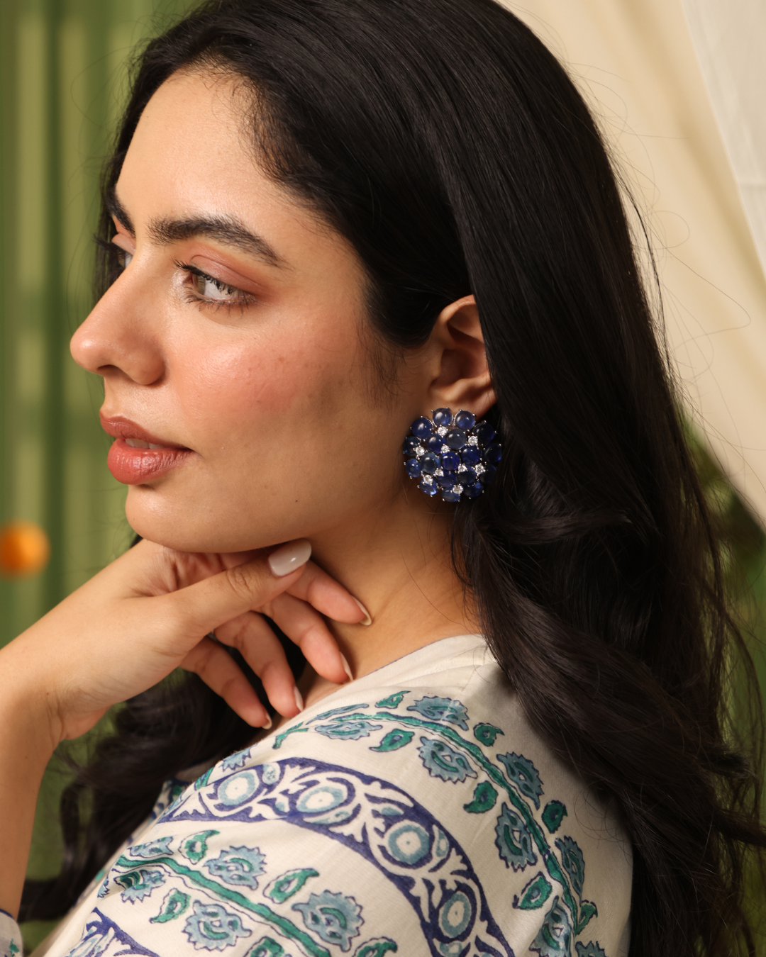 Sapphire Bloom Studs