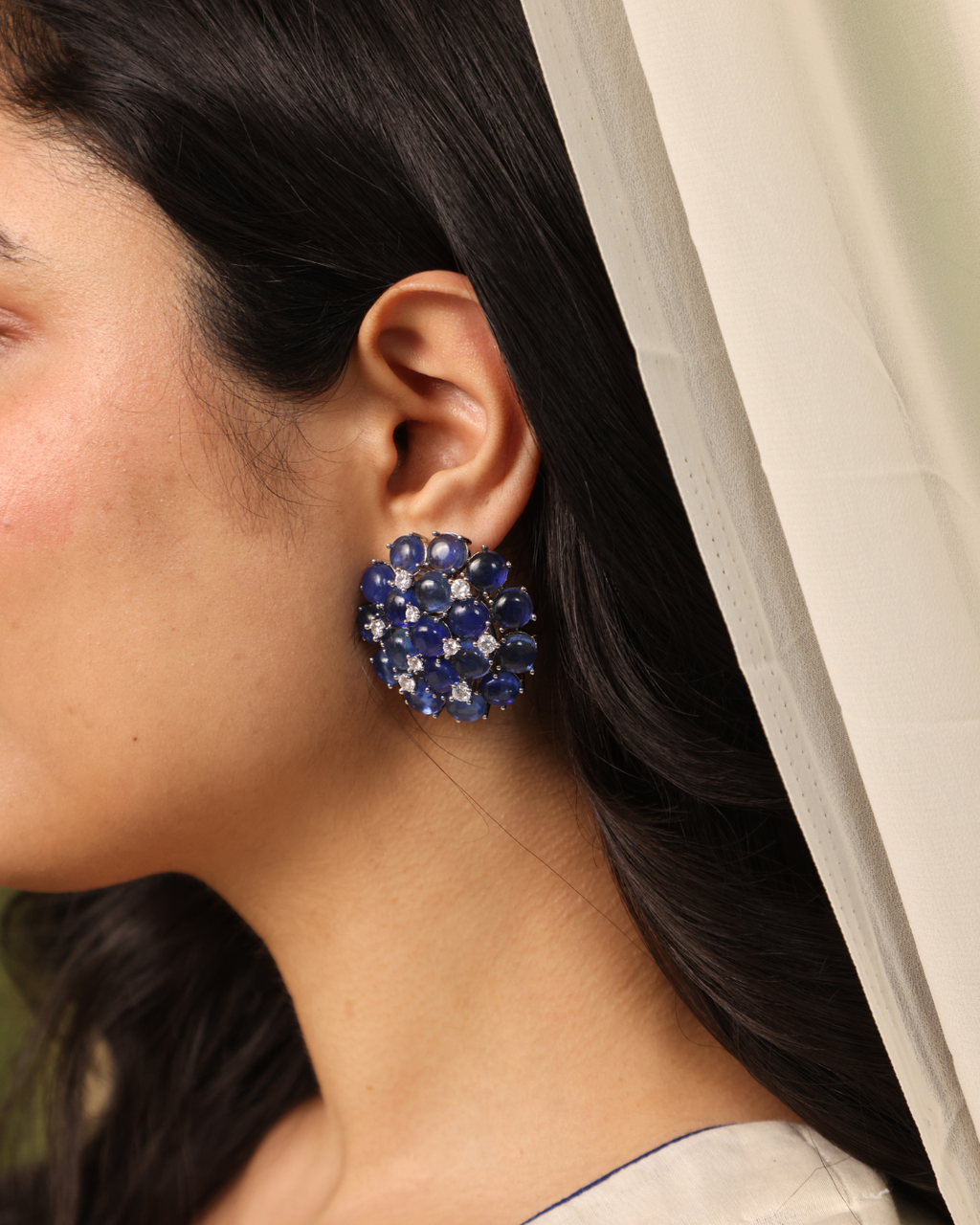Sapphire Bloom Studs