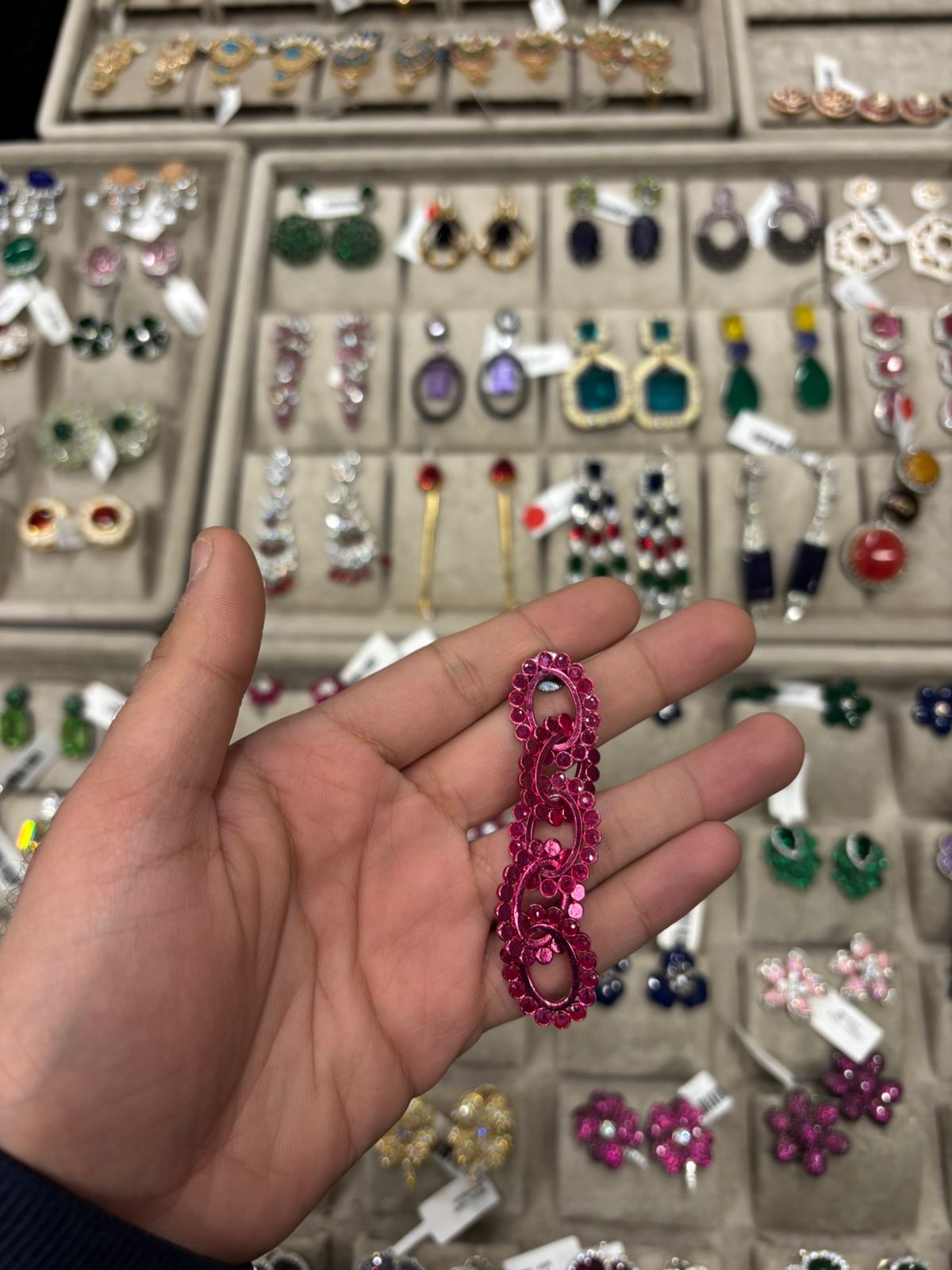 Magenta Crochet Dangles