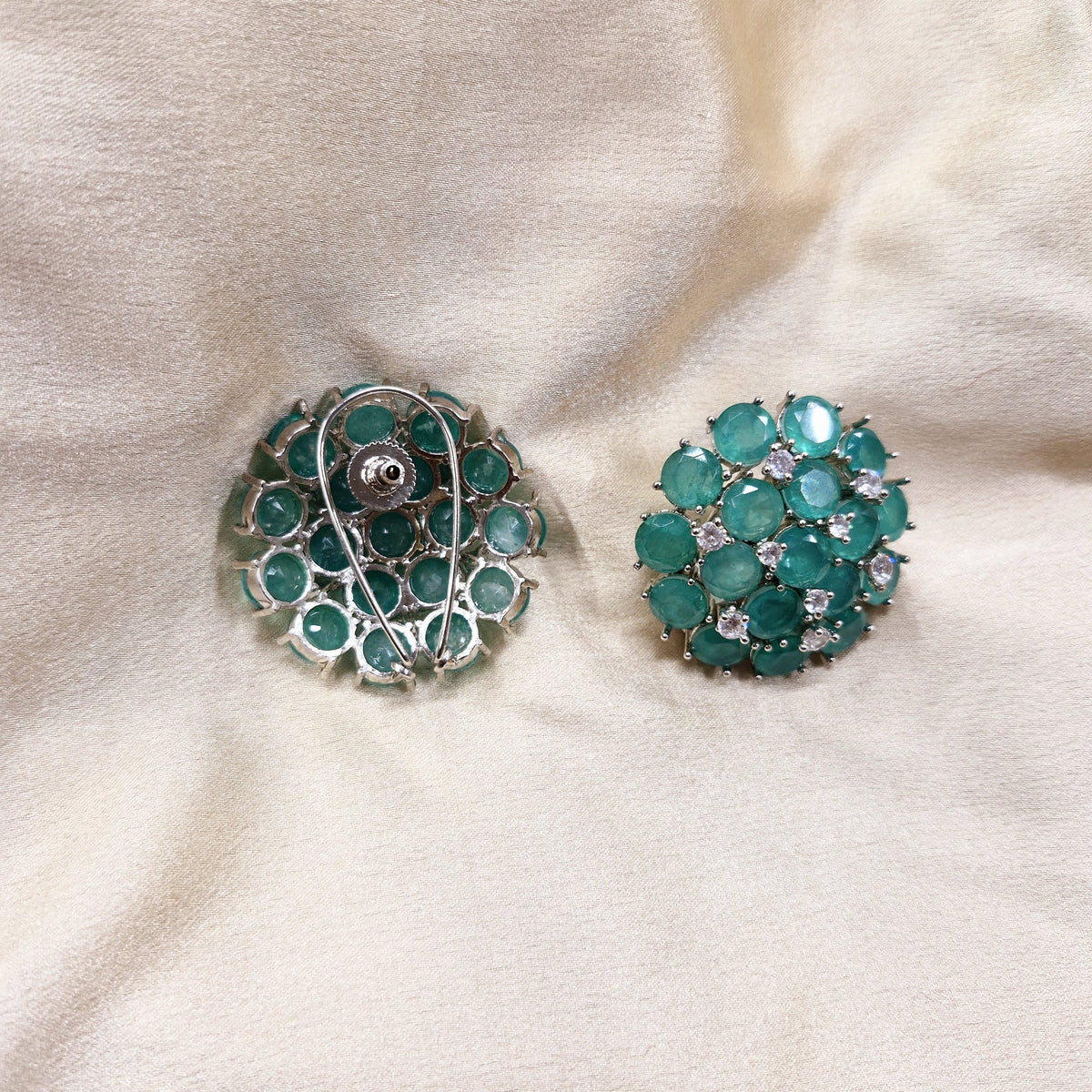 Green Glimmer Studs
