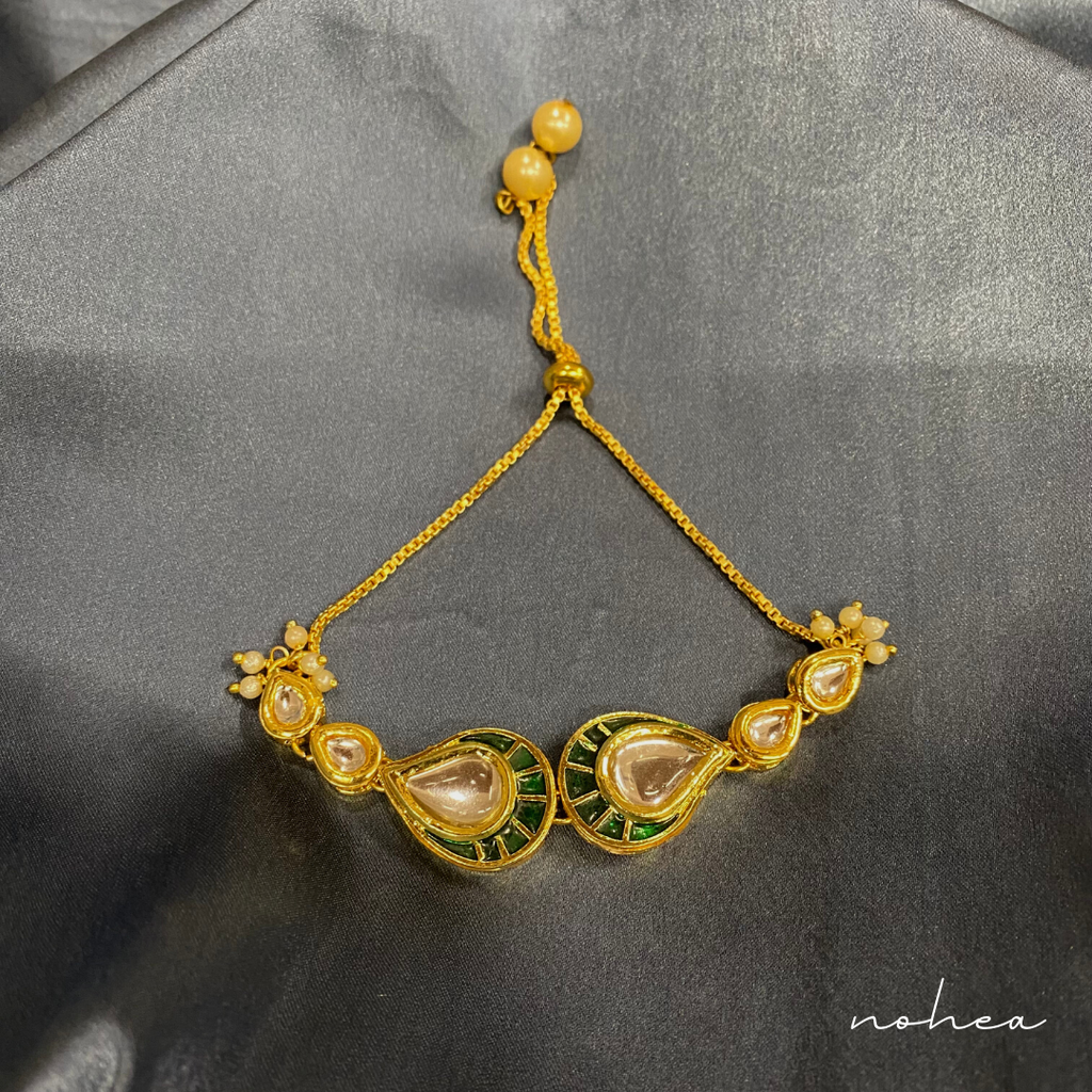 Tabu Kundan Meena Bracelet