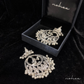 Eesha Jadau Silver Chandbali