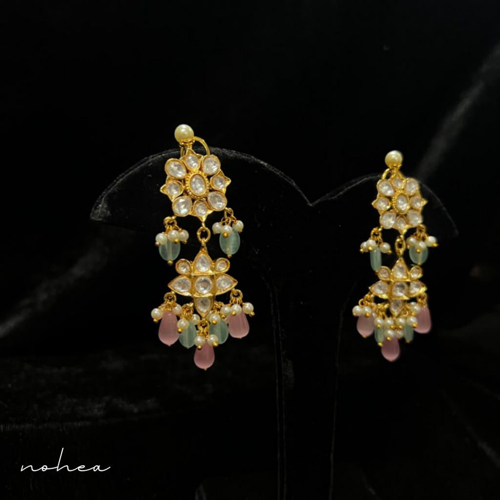 Helie Blossom Kundan Earrings