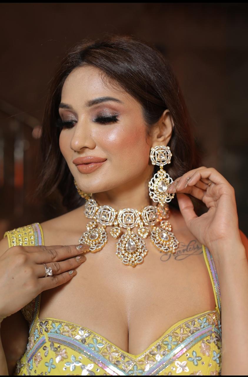 Siya Polki Kundan Set